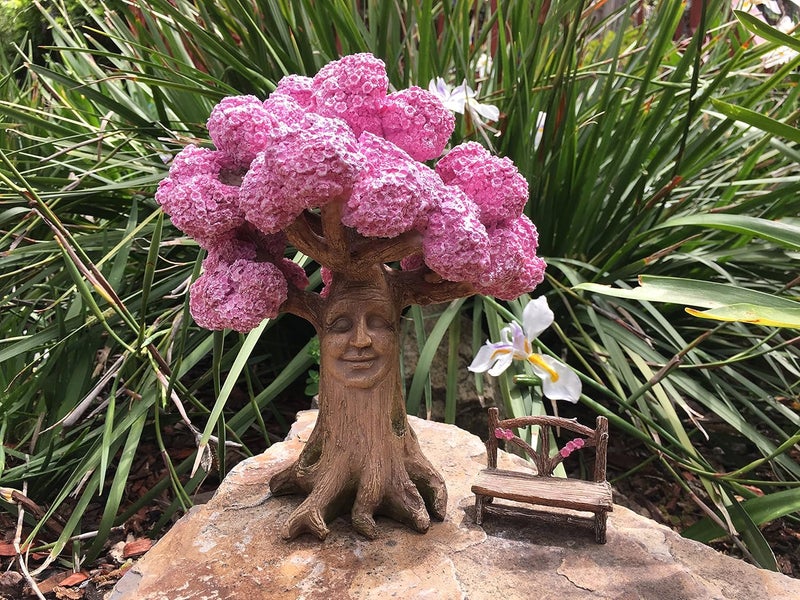 GlitZGlam Ethan's Magical Tree with Matching Bench for Enchanted Garden (9 Inch Tall) - Fairy Garden Accessory - Image 2
